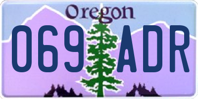 OR license plate 069ADR