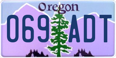 OR license plate 069ADT