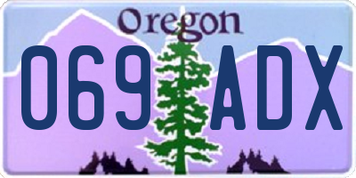OR license plate 069ADX