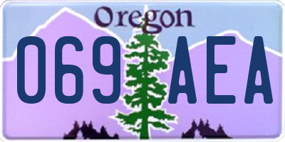 OR license plate 069AEA