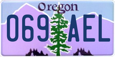 OR license plate 069AEL