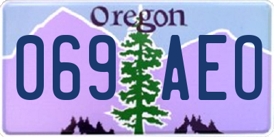 OR license plate 069AEO