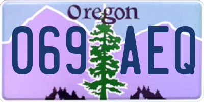 OR license plate 069AEQ