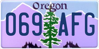 OR license plate 069AFG