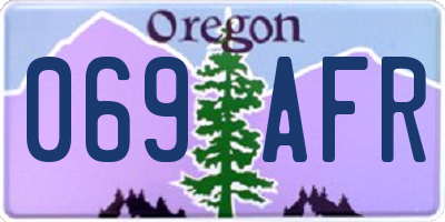 OR license plate 069AFR