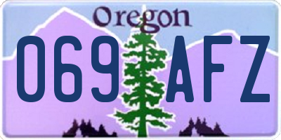 OR license plate 069AFZ