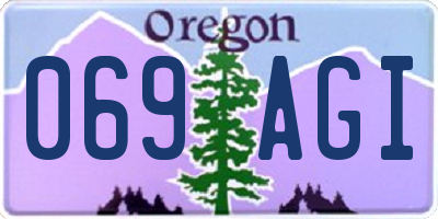 OR license plate 069AGI