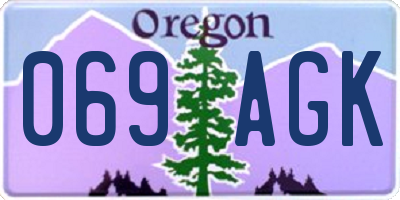 OR license plate 069AGK
