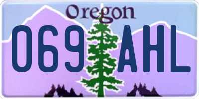 OR license plate 069AHL