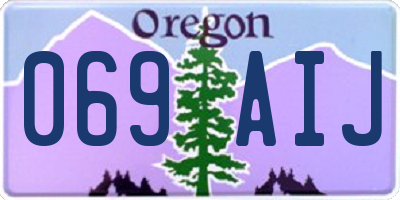 OR license plate 069AIJ