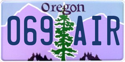 OR license plate 069AIR