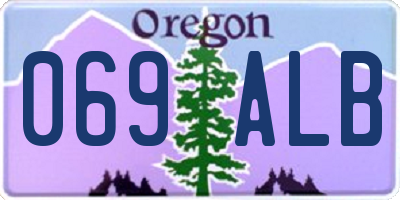 OR license plate 069ALB