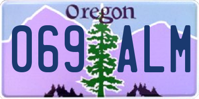 OR license plate 069ALM