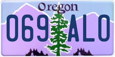 OR license plate 069ALO