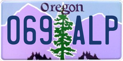OR license plate 069ALP