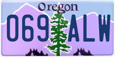 OR license plate 069ALW