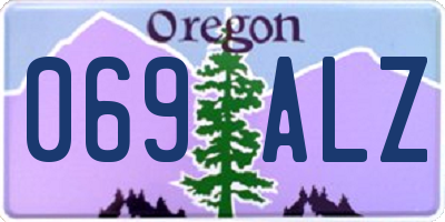OR license plate 069ALZ