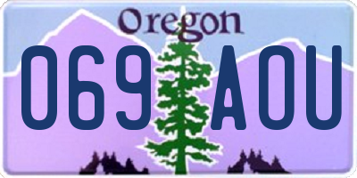 OR license plate 069AOU