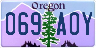 OR license plate 069AOY