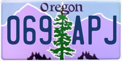 OR license plate 069APJ