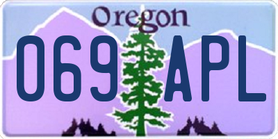 OR license plate 069APL