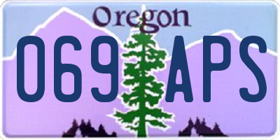 OR license plate 069APS