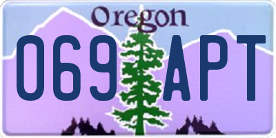OR license plate 069APT