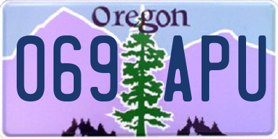 OR license plate 069APU
