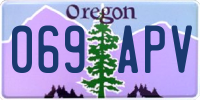 OR license plate 069APV