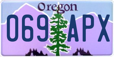 OR license plate 069APX
