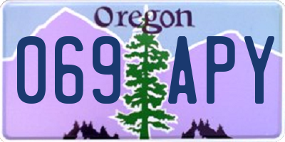 OR license plate 069APY