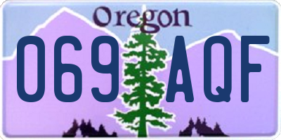OR license plate 069AQF