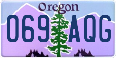 OR license plate 069AQG