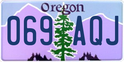 OR license plate 069AQJ