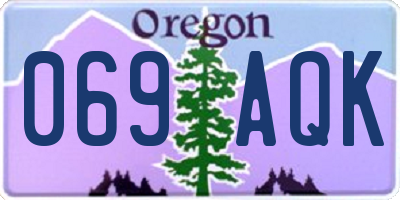 OR license plate 069AQK