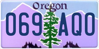 OR license plate 069AQO