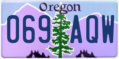 OR license plate 069AQW