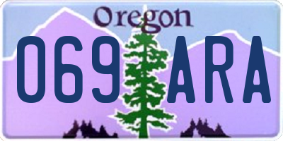OR license plate 069ARA