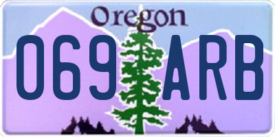 OR license plate 069ARB