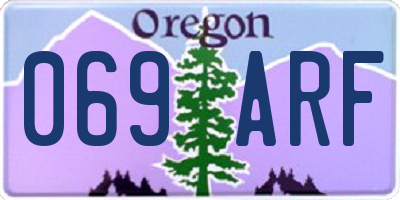 OR license plate 069ARF