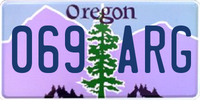 OR license plate 069ARG