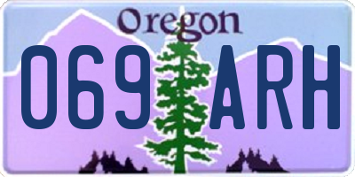 OR license plate 069ARH