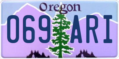 OR license plate 069ARI