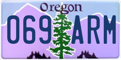 OR license plate 069ARM