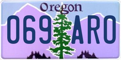 OR license plate 069ARO