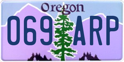 OR license plate 069ARP