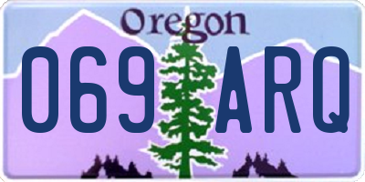 OR license plate 069ARQ