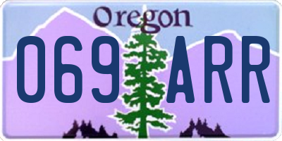 OR license plate 069ARR