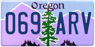 OR license plate 069ARV