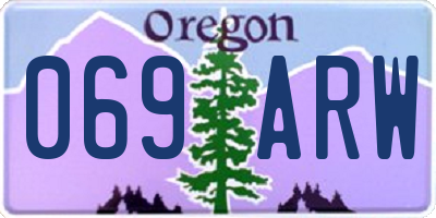 OR license plate 069ARW